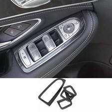 Window Door For Benz C~Class Black Titanium Lock Control Switch Trim 2015~2021