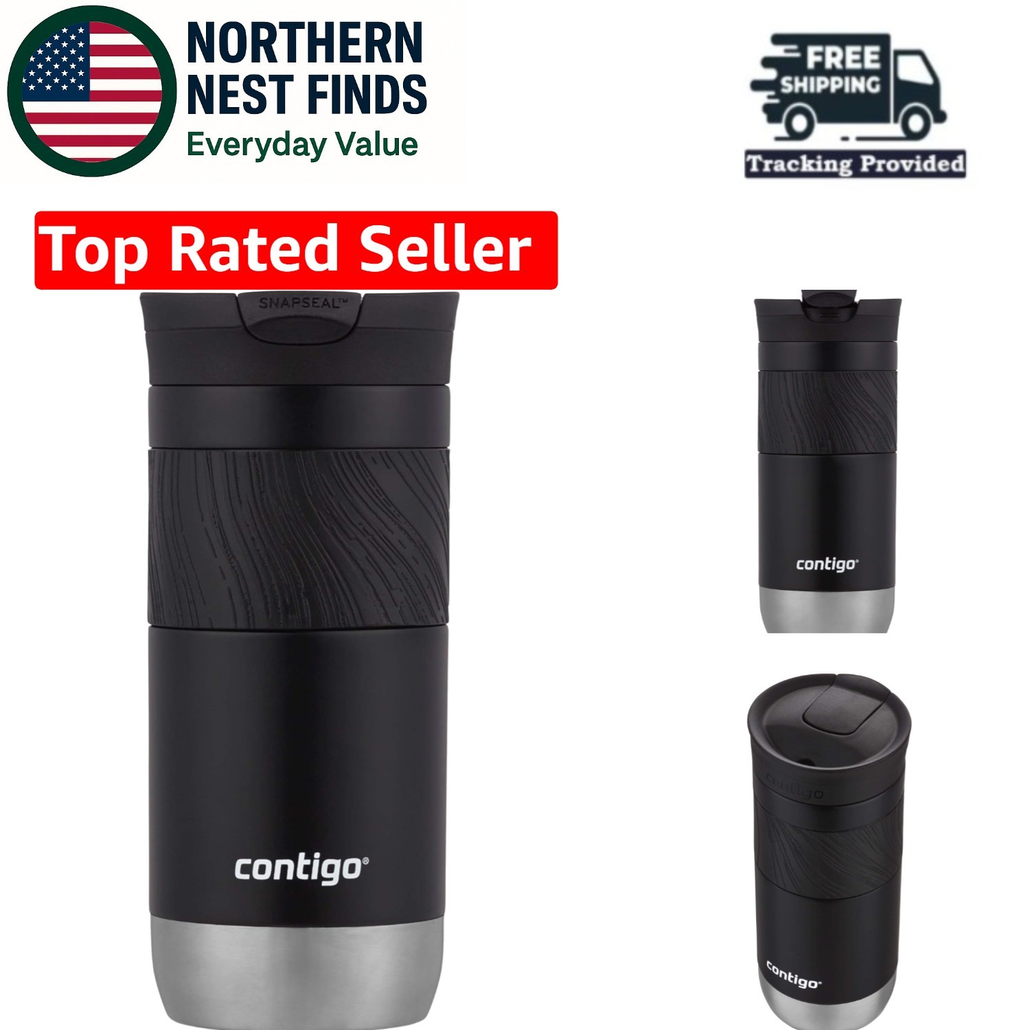 Byron Vacuum-Insulated Stainless Steel Travel Mug with Leak-