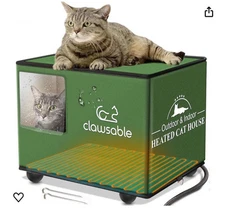 clawsable Heated cat house