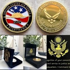 F-117 Stealth Fighter-Bomber Challenge Coin-United States AIR FORCE USAF W Case