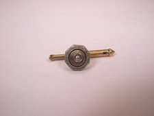 SINGLE 1 5/16" Gray MOP Octagon RGP Vintage LARTER Formal Tux Shirt Stud c1002