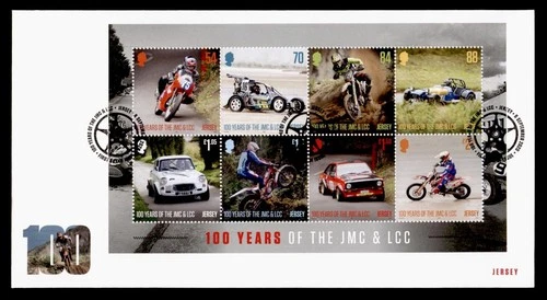DR WHO 2020 GB JERSEY FDC JMC & LCC CENTENNIAL MOTORCYCLE S/S M68303