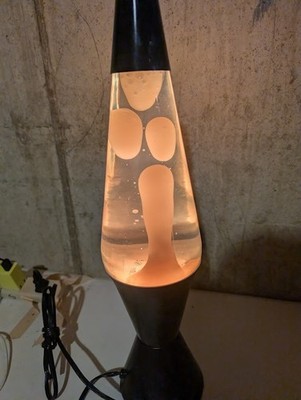 Vintage 1996 Lava Lite Lamp Light Midnight Series - White Lava