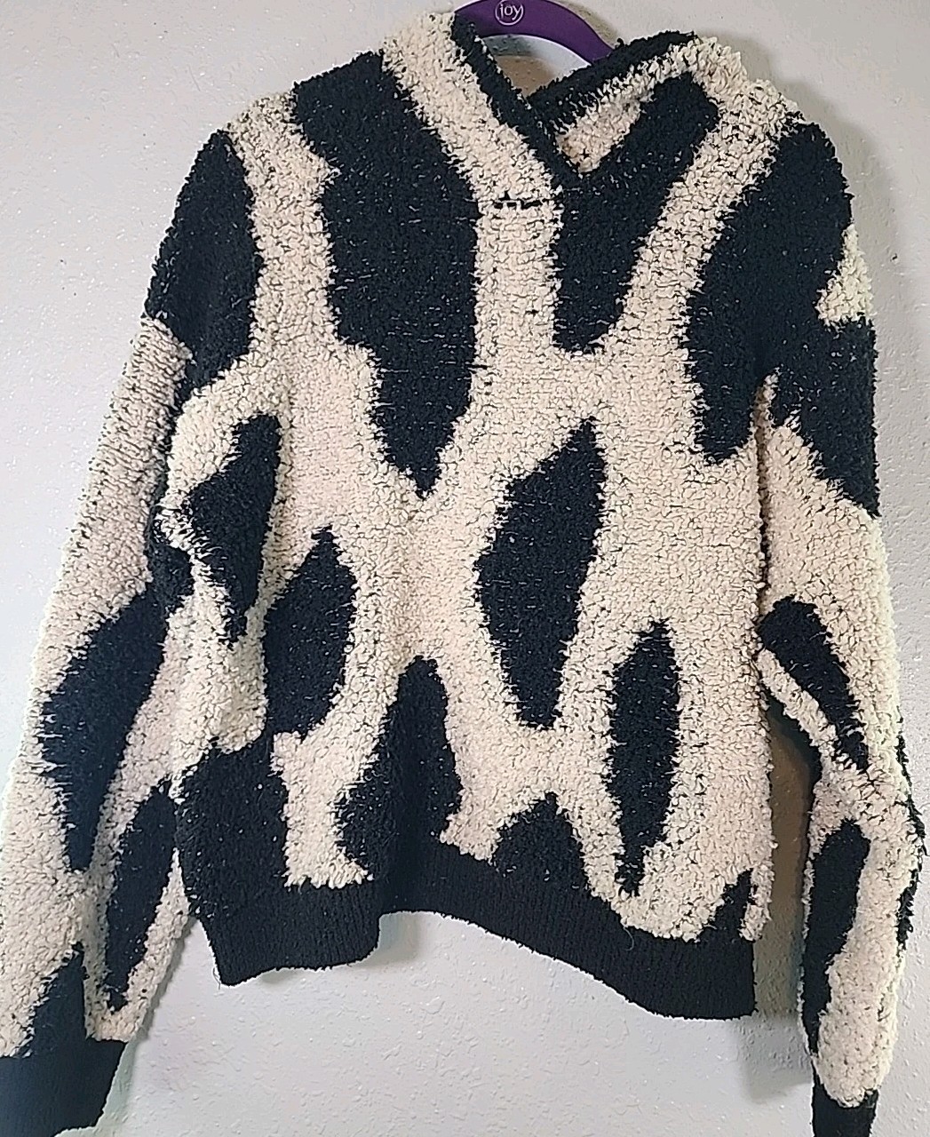 Sandy Liang x Target Leopard Print Sherpa Hoodie Sweatshirt Sz Med