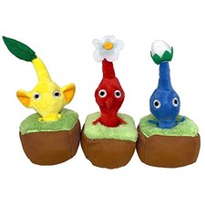 Removable Pikmin Plush Mascot Set of 3 Red, Blue, Yellow 