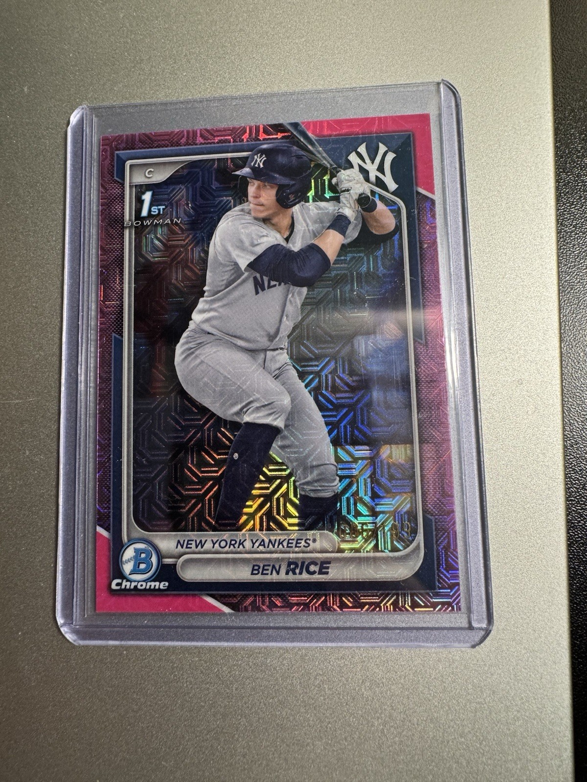 2024 Bowman Chrome Ben Rice Pink Mojo Refractor Rookie BCP-186 006/199