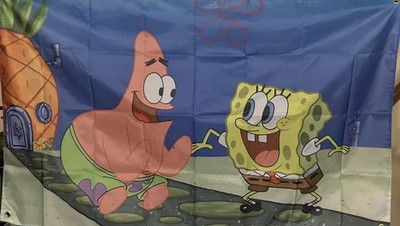 Sponge Bob Square Pants  Patrick Flag Banner 3x5 Ft Wall Hanging Free Ship