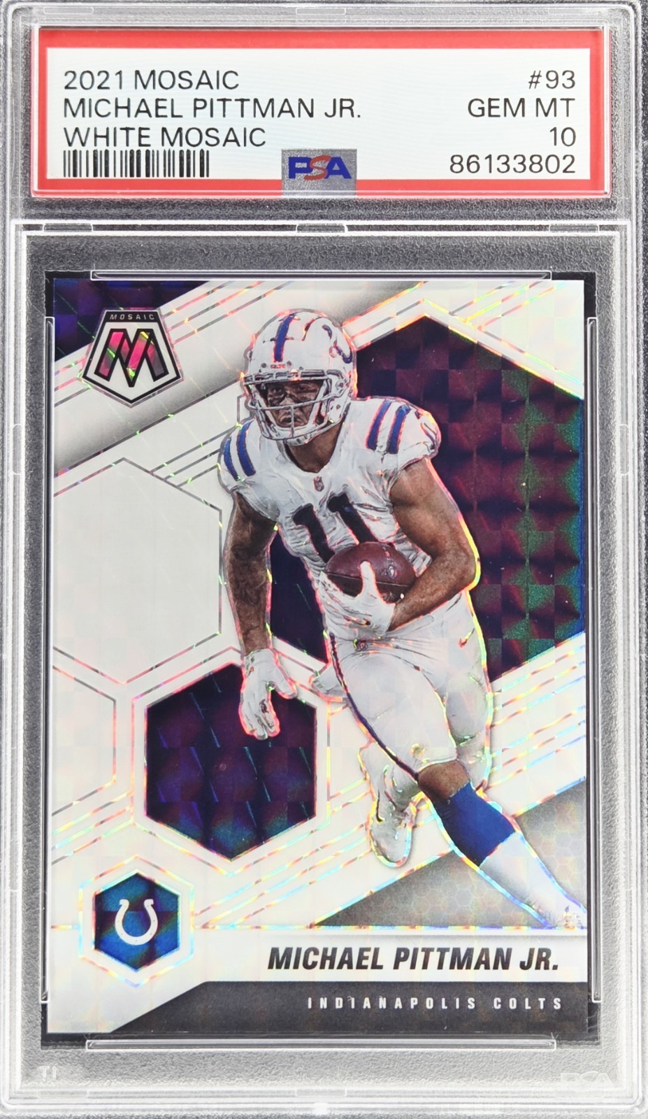 Michael Pittman Jr. 2021-Panini Mosaic White /25- Indianapolis Colts- PSA 10💎