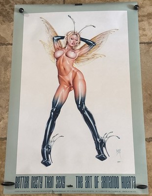 Better Nasty than Sexy: The Art of Armando Huerta 2003 RARE POSTER 24  X 36 