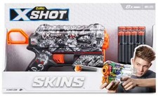 ZURU X-Shot Skins Dart Gun Blaster with 8 Foam Darts, X-Shot Series, Age 8 