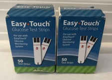 New Lot Of 2 Easy Touch Glucose Diabetic Blood Test Strips 100 Ct Exp 5/26