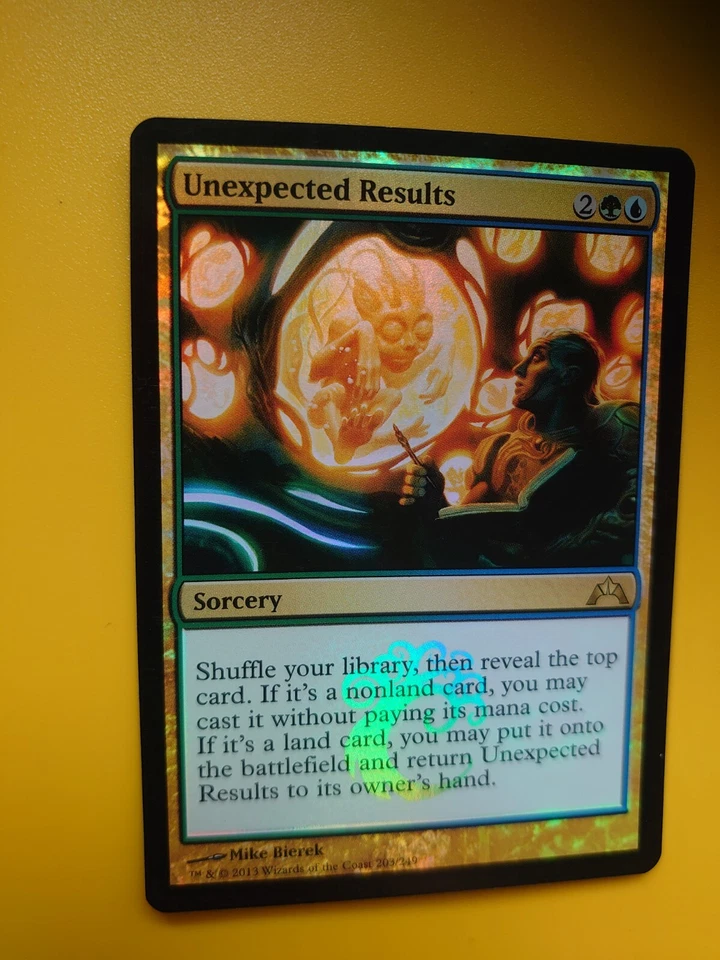 Magic the Gathering Card. FOIL  Unexpected Results  Gatecrash rare sorcery - Image 2 of 4