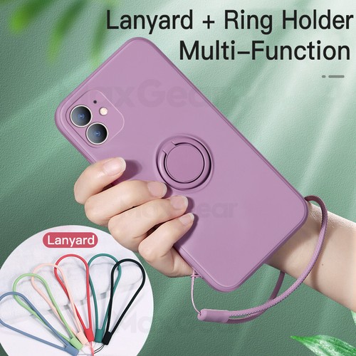 For Oppo Find X5 Pro X3 X2 Pro Liquid Silicone Case Magnetic Ring Cover +Lanyard - Zdjęcie 4 z 27