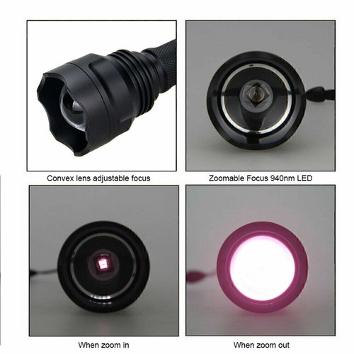 Infrarot 10W IR 850nm/940nm LED Licht Nachtsicht Einstellbare Zoombare Lamp QE* - Bild 93 von 99