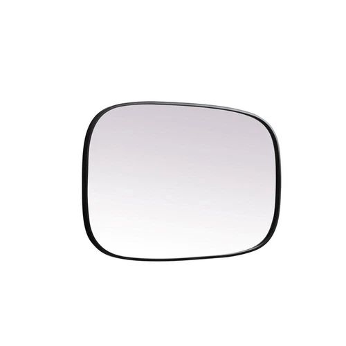 Elegant Decor Brynn 24x40" Oval Modern MDF Wood/Iron Mirror in Black - Picture 4 of 11