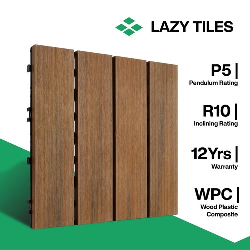 x1 WPC Wood Decking Tile - Interlocking Flooring Deck Tile - Indoor & Outdoor - Picture 11 of 11