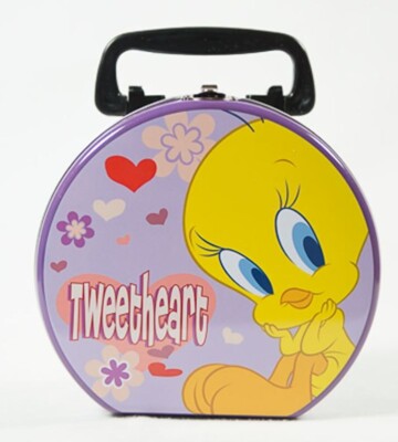Tweety Looney Tunes Tweetheart Dose /  Lunch Box Lunchbox aus Metall  16x16x8 cm