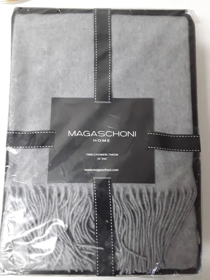 NEW Magaschoni 100% Cashmere Heathered Flannel Throw $300 - Image 2 of 4