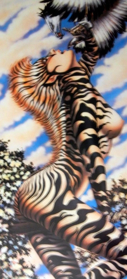 Olivia's ZEBRA LADY III ~ ¡HERMOSA! ~ LITOGRAFÍA STOCK PESADO 19" X 24" Foto 4 de 4