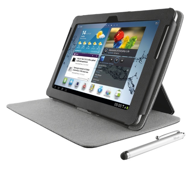 Trust 19172 Razza Foglio Stand Con Stylus For Galaxy Tab 2 10.1 - Nero
