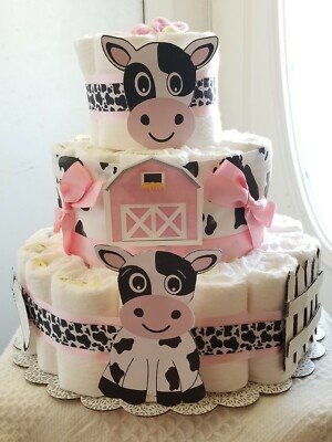 cow diaper cake