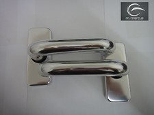 RETURN TO DOOR LEVER LATCH HANDLES IN POLISHED ALUMINUM - NEW M.MARCUS 