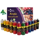 Global Colours Acrylic Paint Set 12 x 500ml Bottles | Non-Toxic | Made in Austra