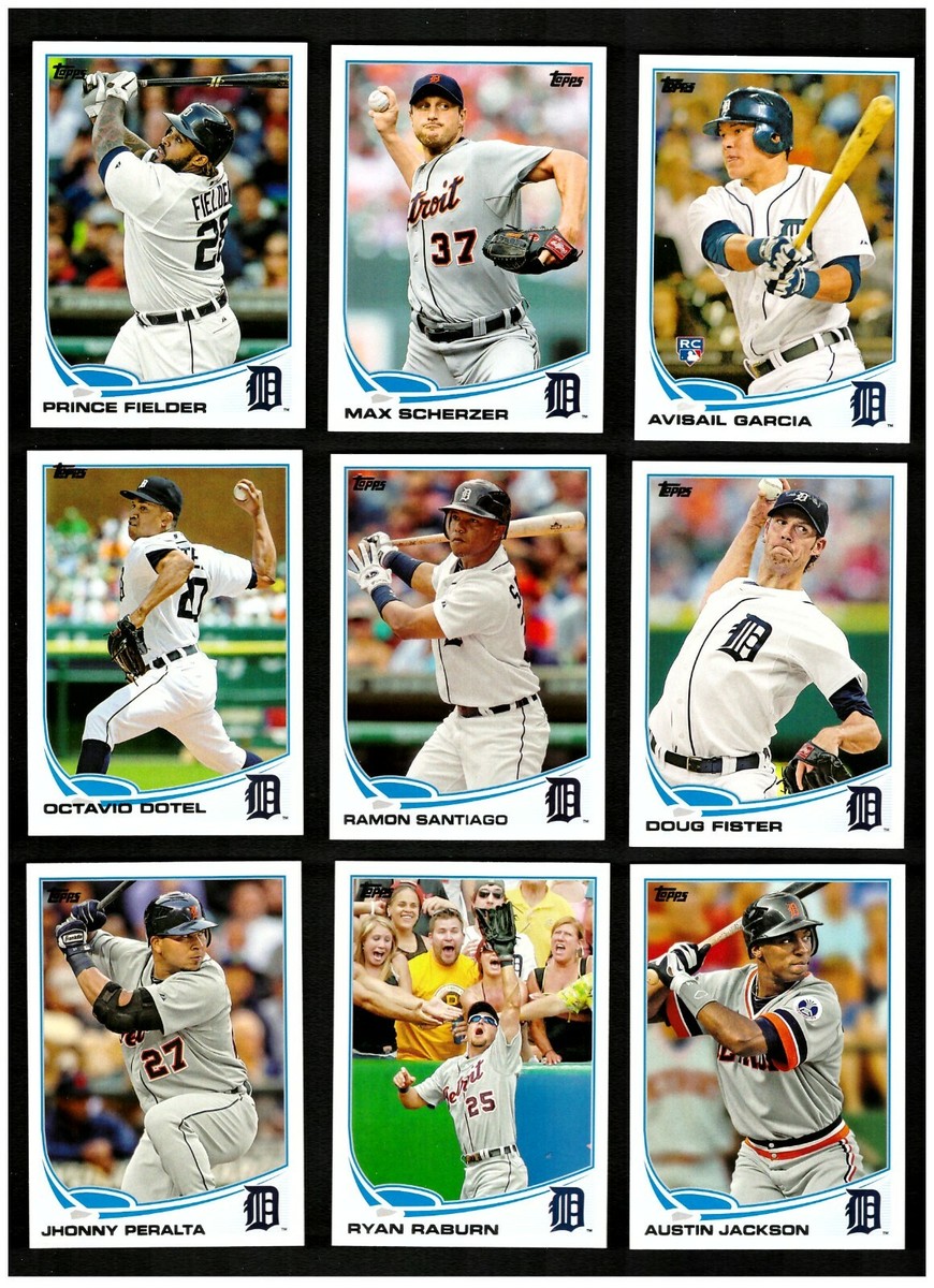2013 Topps DETROIT TIGERS ~ 44 Card Team Set Series 1 & 2 w