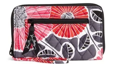 Vera Bradley Zip Around Wristlet Wallet Cheery Blossoms 14991-170 NEW