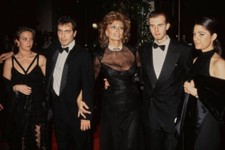 Italian conductor Carlo Ponti Jr guest Italian actress Sophia Lore- Old Photo