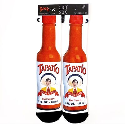 Odd Sox Tapatio Crew Socks Mens Womens Hot Sauce Bottle Novelty