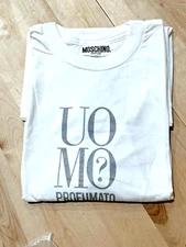 Moschino T Shirt 100% Cotton UO MO PROFUMATO MADE IN ITALY ONE SIZE