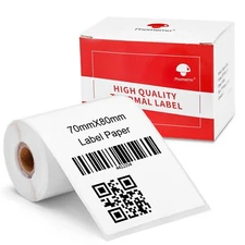 White Square Sticker Label Self-Adhesive Tag Paper for Phomemo M110/M200 Printer