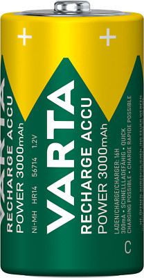 6 x Varta 3000mAh Baby C HR14 Akku 1,2 V 56714 Akku NiMh Accu - Ready to use