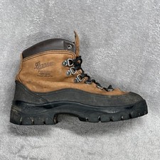 Danner Combat Hiker Boots Mens 7 W Brown Leather Lace Up Mid 6 1/2 Inch Vibram