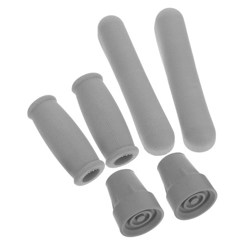 1Set Crutch Handle Cover and Underarm Pads Non Slip Rubber