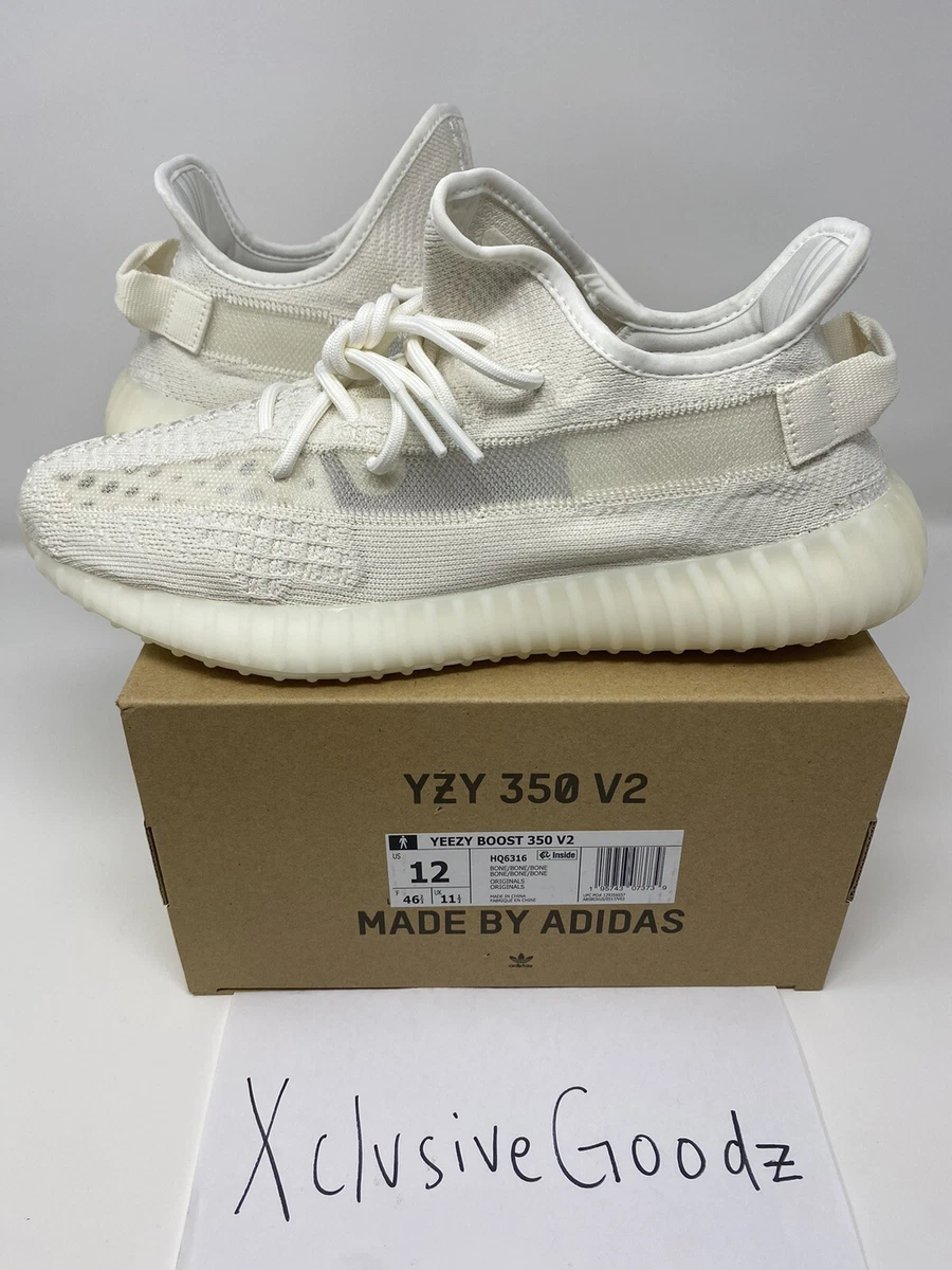 Adidas Yeezy Boost  V2 Bone Triple White HQ Mens Size