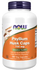 NOW Foods Psyllium Husk Caps 700 mg 180 Caps Apple Pectin Fiber 02/27EXP