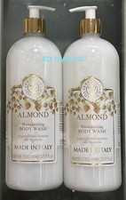  2-Pk ERBARIO TOSCANO  ALMOND OIL Moisturizing BODY WASH 1000ml MADE IN ITALY