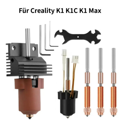 3D Drucker Für Creality K1/K1C/K1 Max Heizblock Hotend Kit Gehärteter Stahl Düse