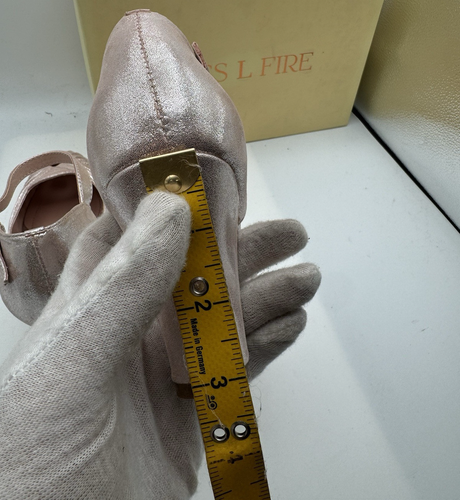Miss L Fire Amber Leather Court Heels Copper Sparkle Size 39 & 38 EU FS - Picture 5 of 8