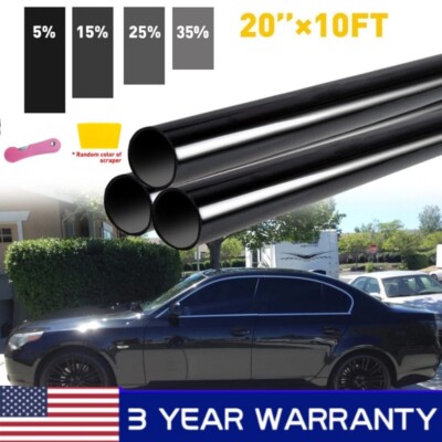 Uncut Roll Window Tint Film 15% VLT 20''x10'ft Feet Car Home Office Glass 10ft US
