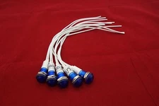 5 Pcs 12V AC/DC 10mm Blue Panel Mounting LED Indication Signal Pilot Lights