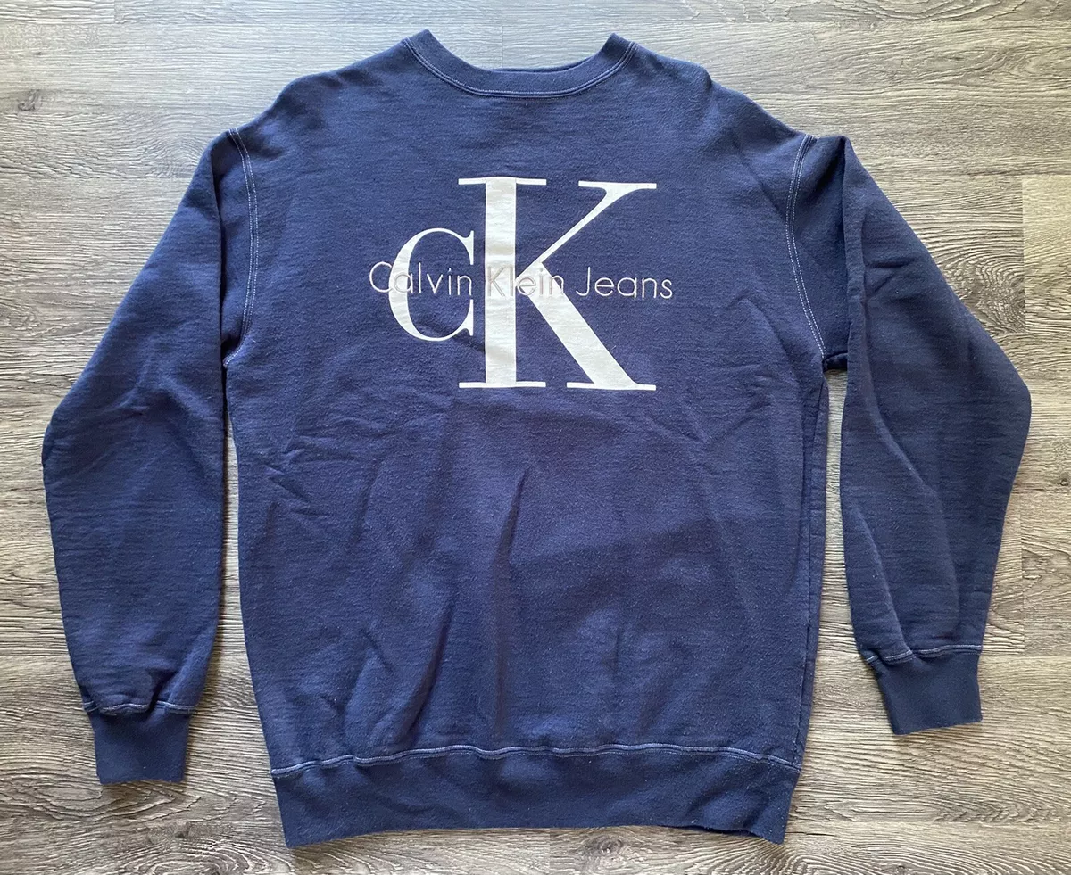 Vintage Calvin Klein Jeans Crewneck Sweatshirt Embroidered Spell