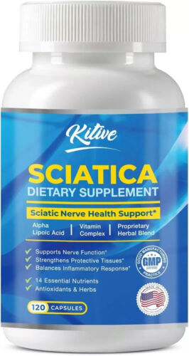 Sciatic Nerve Relief Nerve Support Alpha Lipoic Acid & Vitamin Complex 120 Caps