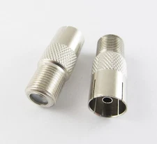 F -Type Female Jack to TV PAL Female Jack Coaxial RF Connector Adapter