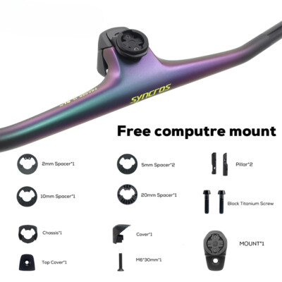 Sparks Frame -20° Full Carbon Fiber Integrated Cockpit MTB-Lenker Titanschrauben