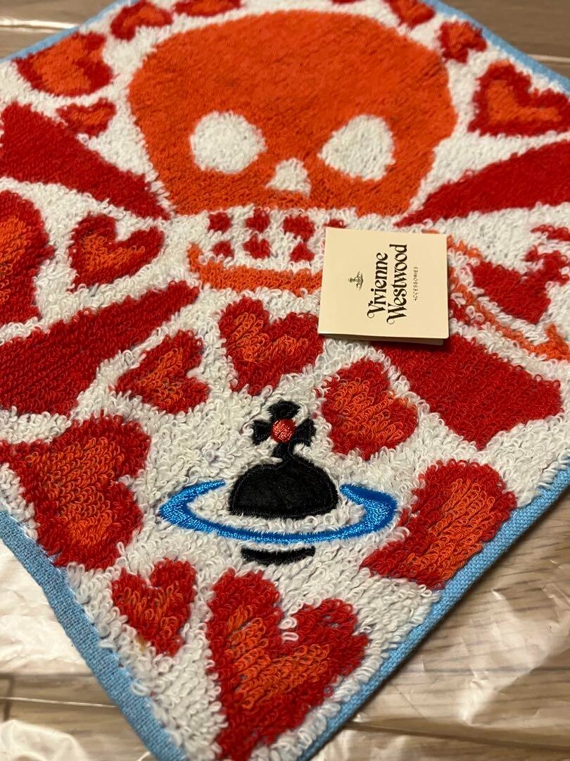 Very Rare Genuine Vivienne Westwood towel handkerchief Logo JAPAN