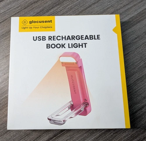 Glocusent USB Rechargeable Book Light for Reading in Bed,Portable Clip-on LED US