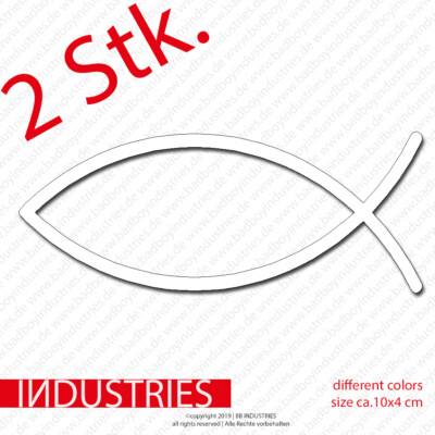 Akachafactory 2x Sticker Flaggen Mit Fisch-Symbol – 12x8 Cm, Wasser- & Sonnenbeständig Für 3 Jahre